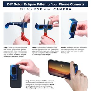 Gafas de Eclipse Solar Seguras con Certificación CE ISO AAS para Observación Directa del Sol, Producto para Deportes y Entretenimiento - Product Image 4