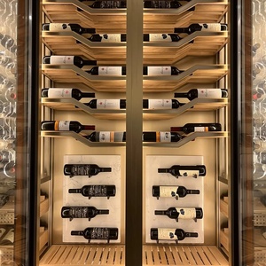 Custom <b>Large</b> Luxury Wine Cabinet Electric/battery Dual-zone Temperature Control Stainless Steel Construction for Commercial Use - Product Image 3