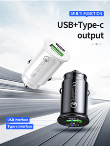 Caricabatterie Auto Rapido 30W QC3.0 con Doppia Porta USB-C Tipo C PD, Adattatore di Ricarica Veloce per Auto con Slot Accendisigari e Luce LED Blu per Telefoni Cellulari - Product Image 6