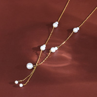 Collier en argent sterling S925 incrusté de perles et de coquillages, avec pendentif en forme de croix, style français vintage chic et tendance, pour femme, cadeau de mariage ou de fête