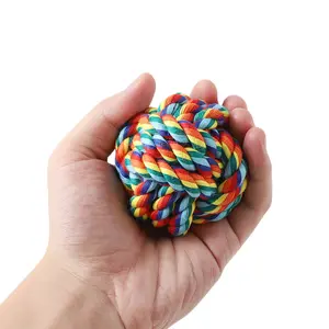 Bulk Buy Chew Pet Toys Rope Colored Cotton Ball For Dog Teeth Grinding