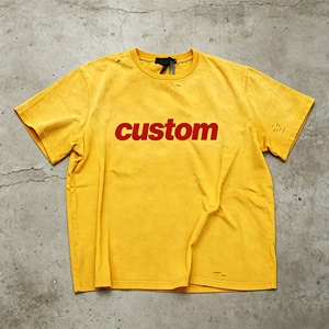 Camiseta Personalizada de Algodón para Hombre, Manga Corta, Cuello Redondo, Casual, con Letras Impresas, Transpirable, para Verano - Product Image 5