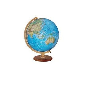 Globo Terráqueo de Diseño Antiguo de Fabricación OEM para Aulas, Bibliotecas y Oficinas, con Soporte de Aluminio y Base de Madera - Product Image 6