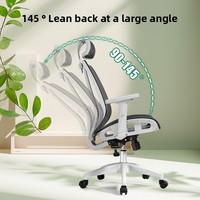Chaise de bureau MC015, chaise de conférence pour la maison et le bureau, chaise en mesh, réglable, pivotante, avec roulettes, design minimaliste, siège de bureau en PVC