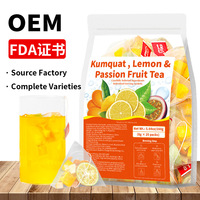 Groothandel Fabrieksdirect Kumquat Citroen & Passievrucht Gemengde Thee in Zakjes 160g 8g X 20 Pakjes OEM ODM 18 Maanden Houdbaarheid