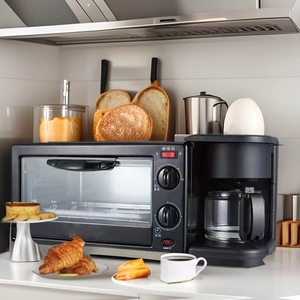 Máquina de Desayuno Eléctrica 3 en 1, Venta Caliente 2025, <span class=keywords><strong>Horno</strong></span> Tostador, <span class=keywords><strong>Cafetera</strong></span>, Sartén para Uso en Casa <span class=keywords><strong>y</strong></span> Autocaravanas - Product Image 1