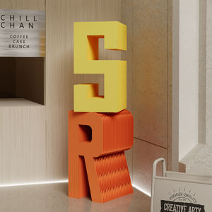 Étagères et supports de séparation portables pliables pour expositions, magasins de détail et événements avec décor de chiffres et de figures - Product Image 2