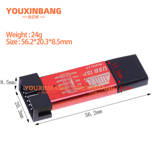 Cable de Descarga para Microcontrolador 51, Descargador USBasp 51AVR, Programador USB ISP, Grabador JTAG con Estuche - Product Image 2