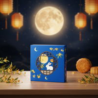 Boîte d'emballage pliable de luxe haut de gamme, personnalisée, pour cadeaux et gâteaux de lune