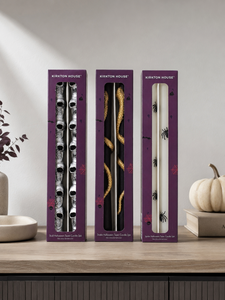 Halloween Art Pillar <b>Candles</b> Skull Snake Spider Design Flickering LED Flameless Eco-Friendly Smokeless Handmade <b>Long</b> Burning - Product Image 6