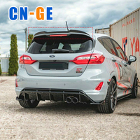 Spoiler Atap Belakang CNGE ABS Plastik Hitam untuk Ford Fiesta Mk8 Mk8.5 ST 2018+ Spoiler Sayap Belakang