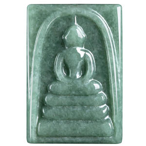 Flauta de Buda de Jadeíta Natural, Marca Chongdi Buddha, Sin Apariencia de Buda, Colgante de Jade, Tailandia, Sudeste Asiático, UNISEX FG44 - Product Image 5