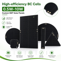 Panel Surya Mini Sunpower SMT 5V 6V 12V Kustom 1W 2W 3W 5W ETFE BC Mono untuk Sensor IoT Luar Ruangan & Catu Daya