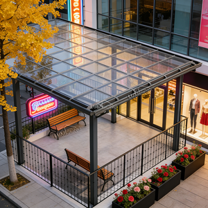 <span class=keywords><strong>Auvent</strong></span> de balcon en alliage d'aluminium de luxe avec voile enduite de PC, imperméable et protégé contre les UV pour une détente extérieure confortable - Product Image 2