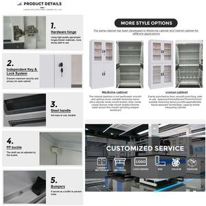 Muebles de Laboratorio Duraderos, Gabinete de Almacenamiento para Ácidos Corrosivos, Armarios de Almacenamiento de Acero para Almacenamiento Seguro de Material de Vidrio - Product Image 5