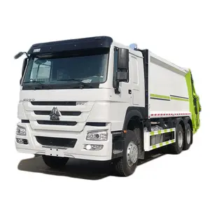 High quality self-loading garbage truck 16 cbm movable waste bin compactor garbage truck