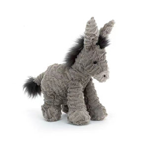 Peluche di Asino Grigio Seduto 23cm 40cm 60cm, Giocattoli di Peluche all'Ingrosso, Regali di Compleanno e Natale per Bambini - Product Image 4