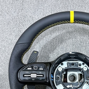พวงมาลัยรถยนต์คาร์บอนไฟเบอร์แท้สำหรับ <span class=keywords><strong>Mercedes</strong></span>-Benz <span class=keywords><strong>AMG</strong></span> B C E S W204 W205 W212 W213 W214 W215 W222 W223 CLA CLE C63 E63 A45 - Product Image 4