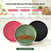Gamelle anti-étouffement en silicone de qualité alimentaire pour animaux de compagnie, gamelle lente pour chien, gamelle lente pour chat, gamelle labyrinthe pour l'alimentation quotidienne des animaux