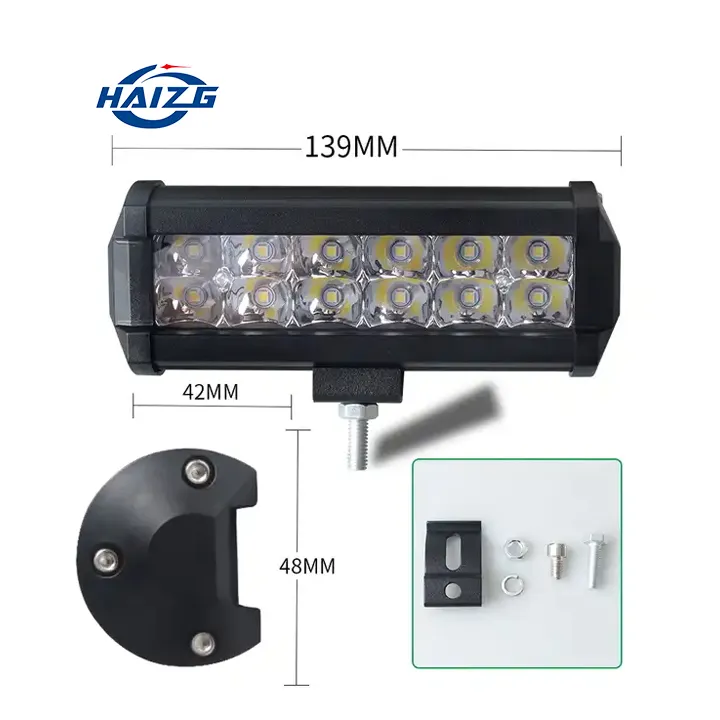 HAIZG Hot Menjual 36W 6Inch Auto Lampu Kerja LED 12V-24V Lampu Sorot Mengemudi Lampu Lampu LED Bar untuk Mobil