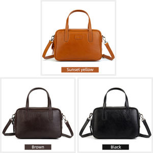 กระเป๋าเอกสารหนังแท้สไตล์วินเทจสำหรับผู้ชายกระเป๋าหนังวัวฟอกฟอกฝาดใส่ผัก - Product Image 3