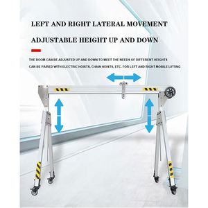 Petit pont roulant mobile portable 500 kg 2t 5 tonnes, cadre en aluminium, moteur de chargement, roulement, boîte de vitesses, télécommande, 4 m - Product Image 2
