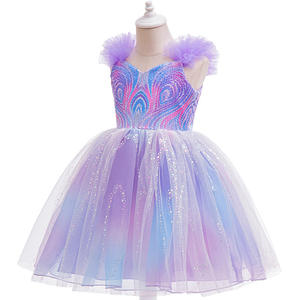 映画邪悪な魔女ハロウィンコスチュームガール紫スパンコールキラキラ妖精プリンセスドレスカーニバルパーティー魔女コスプレ女の子コスチューム - Product Image 3