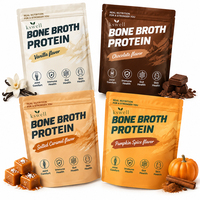 Collagène Protéiné Pur OEM ODM Types I, II & III – Soutien Intestinal, Articulaire, Immunitaire et Cutané – Poudre de Protéines de Bouillon d'Os de Bovins Nourris à l'Herbe