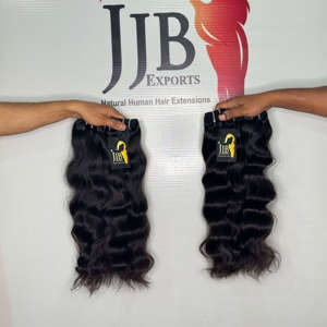 Extensiones de Cabello Humano Ondulado de Doble Trama de Calidad Superior, Cabello Natural Liso y Ondulado de la India - Product Image 1