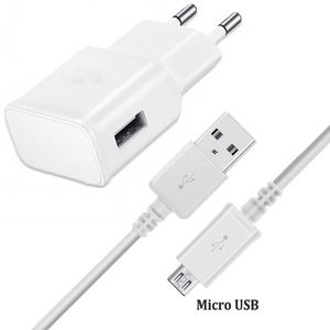 Caricabatterie <span class=keywords><strong>USB</strong></span> da Muro per Cellulare con Cavo <span class=keywords><strong>Micro</strong></span> da 1,5M e Spina USA a Prezzo Conveniente per <span class=keywords><strong>Samsung</strong></span> - Product Image 2
