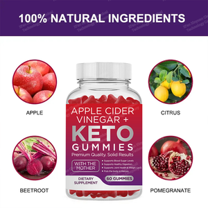 Label pribadi OEM dewasa Keto 500mg permen Vitamin Gummy antioksidan Gummies energi dengan dukungan kesehatan pencernaan - Product Image 5