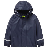 Maßgefertigter Wiederverwendbarer Kinder-Regenanzug PU Polyester Kinder Wasserdichter Sicherheits-Ganzkörper-Regenmantel mit Latzhose