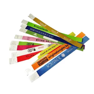 Muñequera personalizada para eventos, pulseras de papel y tickets de admisión de Festival, para invitados, vendedor, medios, personal, VIP, Compere