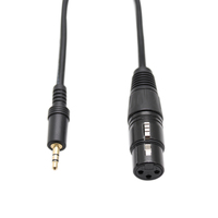 Câble adaptateur coaxial XLR 3 broches femelle vers TRS 3,5 mm mâle avec gaine en PVC pour microphones et équipements d'enregistrement