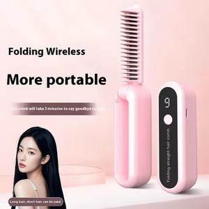 <span class=keywords><strong>Cepillo</strong></span> directo inalámbrico plegable portátil, peine de iones negativos <span class=keywords><strong>para</strong></span> <span class=keywords><strong>el</strong></span> cabello, peine <span class=keywords><strong>el</strong></span>éctrico sin daños <span class=keywords><strong>para</strong></span> cabello liso y <span class=keywords><strong>rizado</strong></span> <span class=keywords><strong>para</strong></span> mujeres - Product Image 6