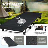 Lit de camping pliable ultraléger, compact et portable pour les voyages en plein air, le camp de base, la randonnée et l'alpinisme