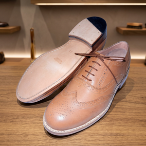 Goodyear Welted Men's Luxury Hand-Painted Dress Shoes <b>High</b> Quality Brogue Box Light <b>Insole</b> Height Increasing Cushioning - Product Image 3