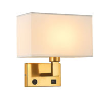 Nouveau design Lampes murales pour chambre à coucher Applique nordique pour lit Éclairage chargeant avec abat-jour en tissu