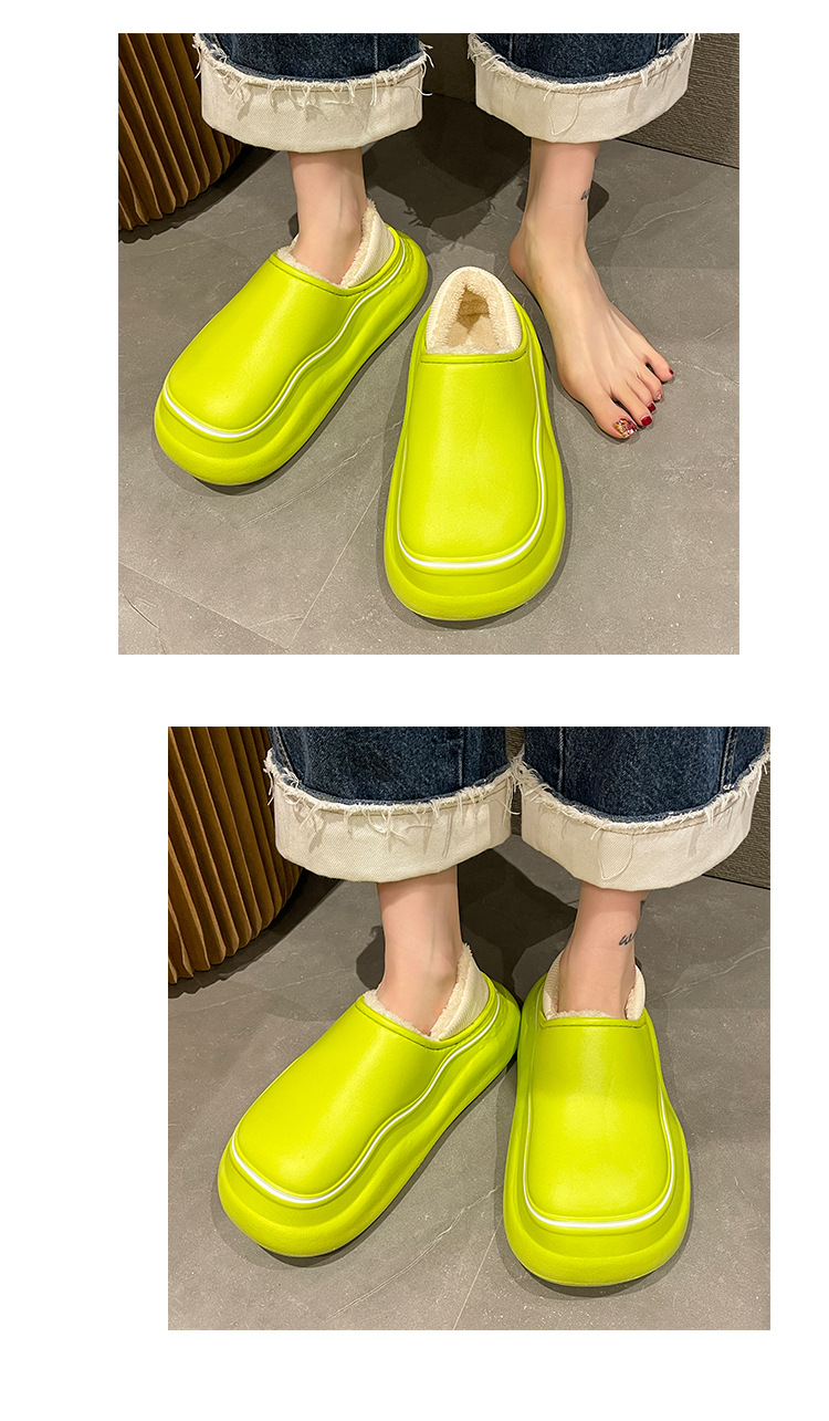 Fashion Women Waterproof Cotton Slippers Warm Indoor Winter Slippers Shoes Men