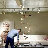 Personnalisé Moderne Villa Salon Escalier De Luxe Gouttelettes D'eau LED Bulle De Verre Longue Suspension