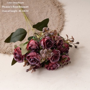 Ramo de Rosas Estilo <span class=keywords><strong>Picasso</strong></span>, Arreglo Floral Artificial para Bodas, Fotografía al Aire Libre, Decoración del Hogar - Product Image 6