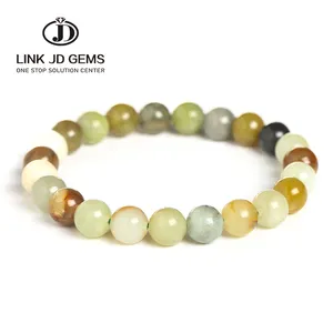 Manufacturers wholesale natural jade bead bracelet simple natural gemstone healing crystal bracelet for men and women