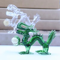 Figurine d'animal dragon oriental en verre soufflé artisanal de Murano, décoration d'intérieur de style chinois