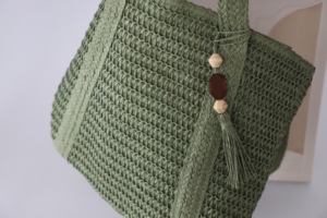 Women's Beach Paper Clutch Purse <strong>Wicker</strong> <strong>Bag</strong> Chains Tassel Zipper Closure Bohemian Vintage Summer Logo Colorful Retro - Product Image 4