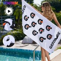 Serviette de plage de luxe en pur coton de haute qualité, douce, épaisse, résistante à la décoloration, grande taille pour la plage