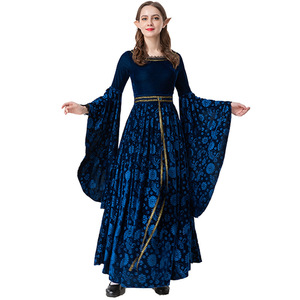 Vestido Medieval Europeo para Mujer, Vestido Largo de Terciopelo con Capa, Disfraz de Cosplay, Tallas S-XL - Product Image 2