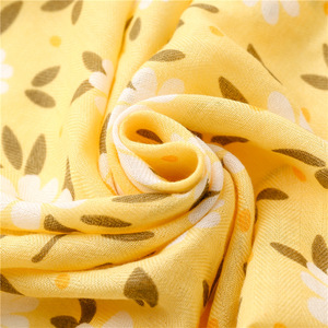Ultimo Design personalizzato <span class=keywords><strong>giallo</strong></span> limone margherita sciarpe di cotone stampato scialli da donna con stampa floreale viscosa sciarpa da spiaggia hijab - Product Image 4