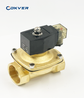 Vanne solénoïde à diaphragme en cuivre COKVER DN15, haute pression, pilotée, normalement fermée, 12 V 24 V
