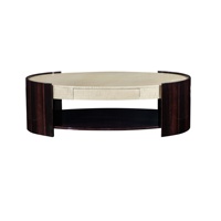 Table basse noire en bois solide brillante de luxe avec la décoration d'or
