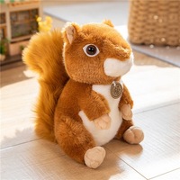 Meilleure vente Posture debout simulé jouets en peluche petit écureuil en peluche mignon poupée Cape écureuil jouets en peluche